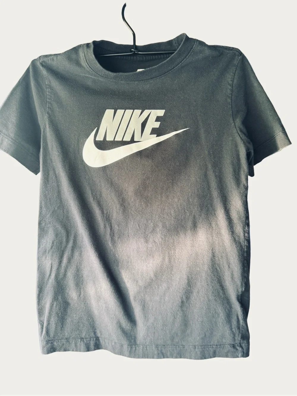 Nike Black Tee with White Swoosh Logo